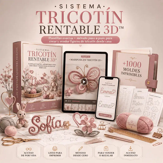 Método Tricotín Rentable 3D™ + 10 BONUS GRATIS! 🎁